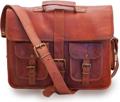 

Anshika International 15 inch Expandable Laptop Messenger Bag(Brown)