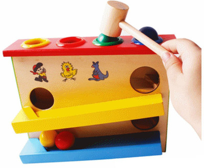 

Munchkinz Prime Wooden Knock The Ball Falls Down the Slide Set Childrens Educational Toy(Multicolor)