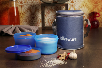 

Oliveware LB39 3 Containers Lunch Box, Blue