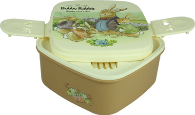 

Babysid Collections Rabbit Design with Spoon and Easy Lock BPA Free 1 Containers Lunch Box(500 ml), Multicolor