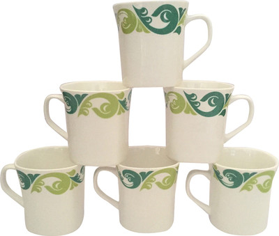 

Pearl A104 Bone China(Multicolor, Pack of 6)
