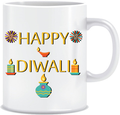 

Everyday Desire Diwali gifts Printed ED111 Ceramic Mug(300 ml), Multicolor