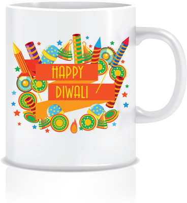 

Everyday Desire Happy Diwali Gift Ideas ED109 Ceramic Mug(300 ml), Multicolor