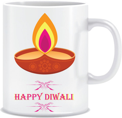 

Everyday Desire Happy Diwali ED124 Ceramic Mug(300 ml), Multicolor