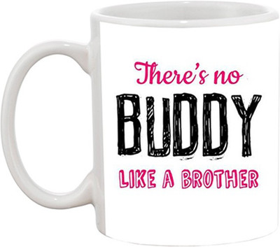 

Ashvah There's No Buddy Like A Brother Ceramic Mug(350 ml), Multicolor