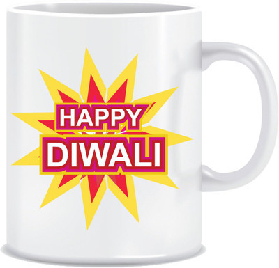 Everyday Desire Diwali Greetings ED116 Ceramic Mug(300 ml), Multicolor