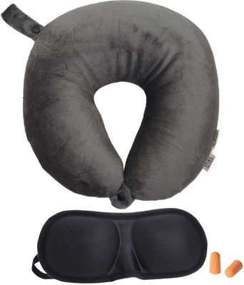 Store2508 LY254A Neck Pillow & Eye Shade(GREY)