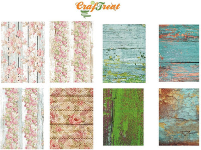 

CrafTreat Desinger Series Decorative Paper A4 Decoupage Paper(Set of 4, Multicolor)
