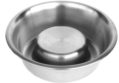 Pets Empire Slow feeding Dog Bowl 900ml round Stainless Steel Pet Bowl(900 ml Silver)