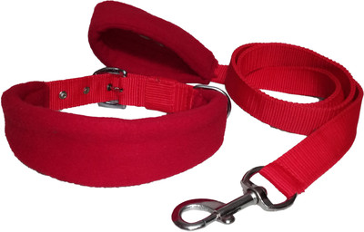 

Petshop7 HIgh Quality & Stylish Nylon & Bliss Dog Collar & Leash , Neck Size ( 17.5 - 22.5 inch) Dog Collar & Leash(, Red