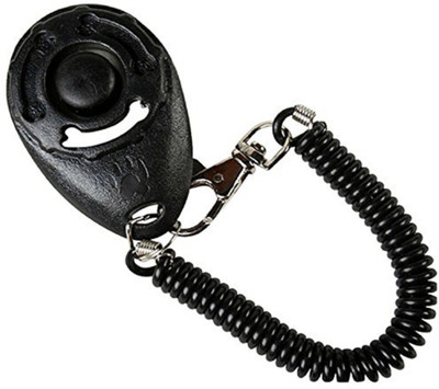 Foodie Puppies Clicker with spiral wrist loop Plastic Training Aid For Dog
