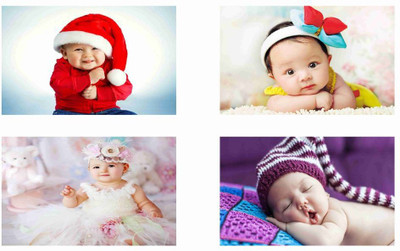 

Cute Baby Combo Poster Set of 4 Poster - poster for pregnant women - new born baby poster - baby poster - cute baby poster Paper Print(12 inch X 18 inch, Rolled)