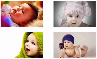 

Cute Baby Combo Poster Set of 4 Poster - poster for pregnant women - new born baby poster - baby poster - cute baby poster Paper Print(12 inch X 18 inch, Rolled)