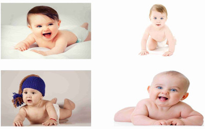 

Cute Baby Combo Poster Set of 4 Poster - poster for pregnant women - new born baby poster - baby poster - cute baby poster Paper Print(12 inch X 18 inch, Rolled)
