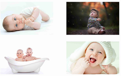 

Cute Baby Combo Poster Set of 4 Poster - poster for pregnant women - new born baby poster - baby poster - cute baby poster Paper Print(12 inch X 18 inch, Rolled)