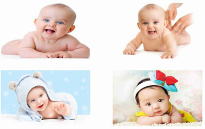 

Cute Baby Combo Poster Set of 4 Poster - poster for pregnant women - new born baby poster - baby poster - cute baby poster Paper Print(12 inch X 18 inch, Rolled)