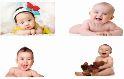 

Cute Baby Combo Poster Set of 4 Poster - poster for pregnant women - new born baby poster - baby poster - cute baby poster Paper Print(12 inch X 18 inch, Rolled)