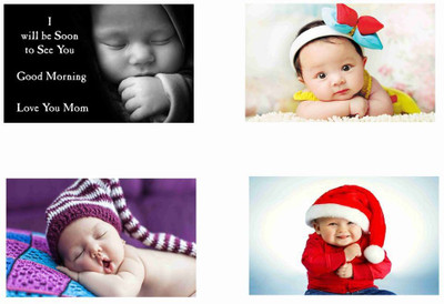 

Cute Baby Combo Poster Set of 4 Poster - poster for pregnant women - new born baby poster - baby poster - cute baby poster Paper Print(12 inch X 18 inch, Rolled)