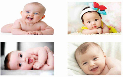 

Cute Baby Combo Poster Set of 4 Poster - poster for pregnant women - new born baby poster - baby poster - cute baby poster Paper Print(12 inch X 18 inch, Rolled)
