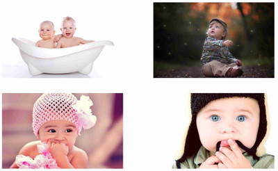 

Cute Baby Combo Poster Set of 4 Poster - poster for pregnant women - new born baby poster - baby poster - cute baby poster Paper Print(12 inch X 18 inch, Rolled)