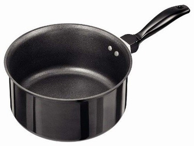 

Wonder World ™ Contemporary Hard-Anodized Aluminum Nonstick Cookware, Pour and Strain Sauce Pan Milk Pan 0 cm diameter(Aluminium, Hard Anodised, Non-stick), Black