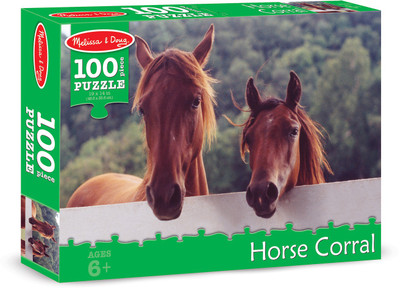 

Melissa & Doug 0100 pc Horse Corral Cardboard Jigsaw(100 Pieces)