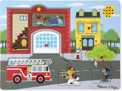 

Melissa & Doug Around the Fire Station Sound Puzzle(8 Pieces)