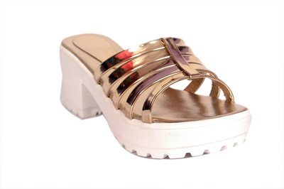 Bora Bora Women Gold Heels