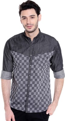 CAMPUS SUTRA Men Printed Casual Black, Grey Shirt