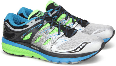

Saucony ZEALOT ISO 2 Running Shoes For Men(Grey, Blu slv