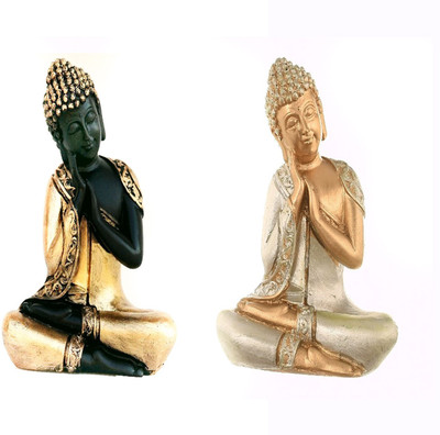 

Gaba Trend Thai Buddha Decorative Showpiece - 17 cm(Polyresin, Gold, Silver)