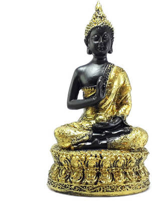 

LOF LOF Golden Buddha Handicraft Idol Lord Gautam Buddha Statue Decorative Spiritual Vastu Showpiece Figurine -Diwali Gift Item, Religious Gift item & Murti for Mandir / Temple / Home Décor Decorative Showpiece - 15 cm(Porcelain, Multicolor)