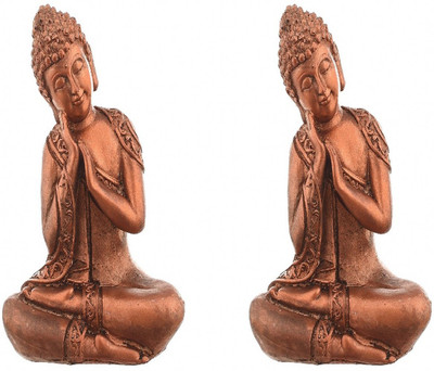 

Gaba Trend Thai Buddha Decorative Showpiece - 17 cm(Polyresin, Copper)