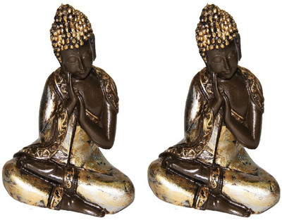 

Gaba Trend Thai Buddha Decorative Showpiece - 17 cm(Polyresin, Gold)