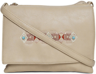 

Cappuccino Women Casual Beige PU Sling Bag