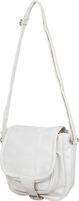 

Austin Klein Women White Leatherette Sling Bag
