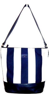 

TVA Women Casual Blue, White Genuine Leather Sling Bag