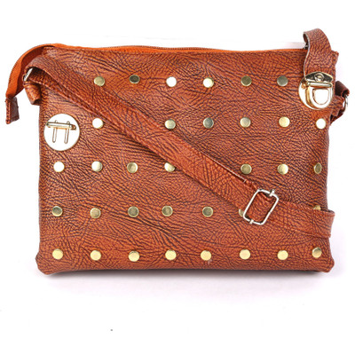 

jolie Women Casual Brown PU Sling Bag