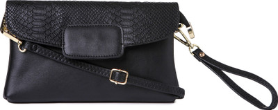 

Machli Women Casual Black PU Sling Bag