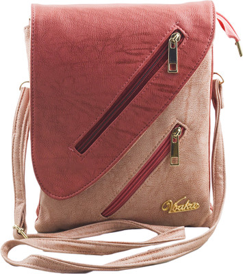 

Voaka Women Casual Red PU Sling Bag
