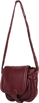 Austin Klein Women Casual Maroon Leatherette Sling Bag