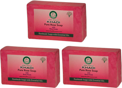 

Khadi Herbal pure Rose soap(500 g, Pack of 3)
