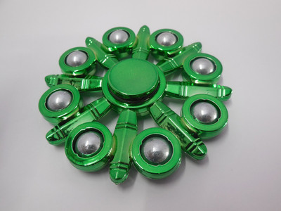 YTNAB 8 BALL GREEN COLOR CHROME EDITION METAL FIDGET SPINNER(Green)