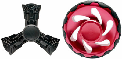

Montez Black Transfomer & Shinning Metal Wheel Red Fidget Spinner Toy(Multicolor)