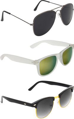 

Abner Aviator, Wayfarer, Clubmaster Sunglasses(Black, Multicolor, Black