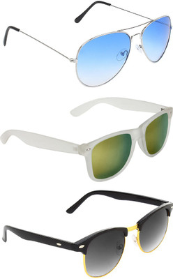 

Abner Aviator, Wayfarer, Clubmaster Sunglasses(Blue, Multicolor, Black