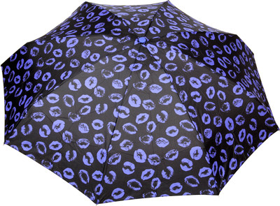 

FabSeasons Lips Printed Black 5 fold Umbrella for all Seasons Umbrella(Black, Blue)