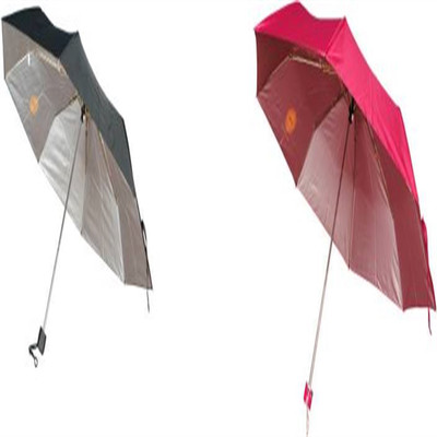 

ZVR Pakiza Nylon Pink 3 Fold Pack Of 2(1 Black) Umbrella(Pink)