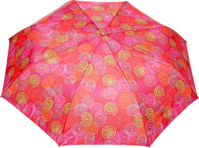 

FabSeasons Abstract Printed Circles 3 fold Umbrella for all Seasons Umbrella(Multicolor)