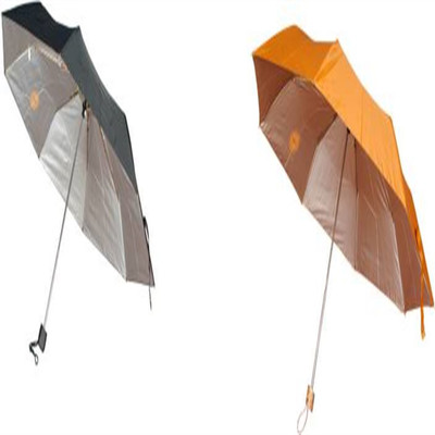 

ZVR Pakiza Nylon Golden Yellow 3 Fold Pack Of 2(1 Black) Umbrella(Yellow)
